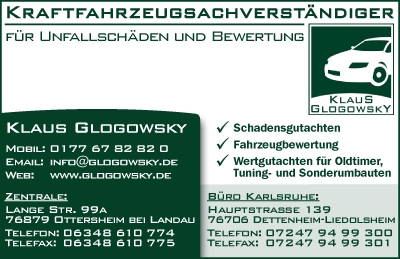 Kraftfahrzeugsachverst&auml;ndiger - Klaus Glogowsky
